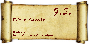 Für Sarolt névjegykártya